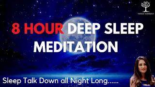 8 HOUR Deep Sleep Hypnosis with Subliminal Sleep Affirmations (Female Voice Guided Sleep Meditation)