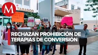 En Tabasco, padres protestan contra iniciativa de ley sobre terapia de conversión