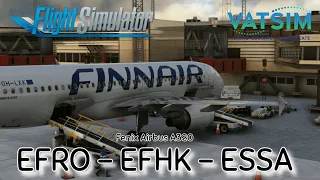 MSFS 2020 Live | [Real World] Finnair Ops | Fenix Airbus A320 | Rovaniemi - Helsinki - Stockholm