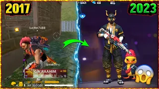 FREE FIRE PLAYERS 2017 VS 2023⚡⚡ - Gaming with Raahim