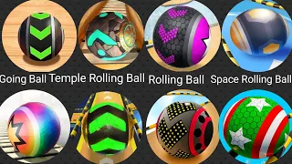 Space Rolling Ball Vs Rolling Ball Vs Tepmle Ball Run Vs Action Ball Run Gameplay Videos