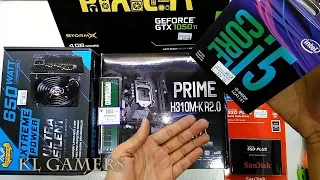 intel Core i5 9400F ASUS PRIME H310M-K R2.0 Sandisk SSD PLUS PALIT GTX 1050Ti Gaming RIG 2019