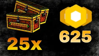 Spending 625 golden coins on TREASURE CASE in blockpost mobile