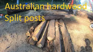 Cutting Australian hardwood split posts