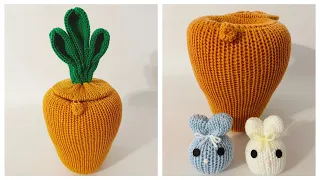 Knitting Machine Tutorial: Carrot and mini Bunnies!!