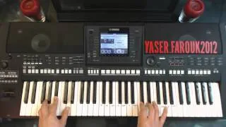 تعليم الاورج - عزف - بكلمة منك شيرين - تعليم الاورج - ياسر درويشة - YAMAHA PSR A3000