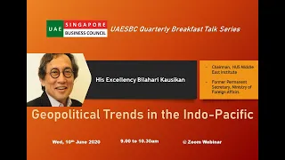 UAESBC Breakfast Webinar by Bilahari Kausikan, 10th June 2020
