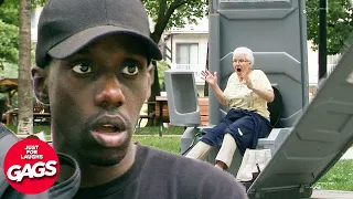 Porta potty break open | Just For Laughs Gags