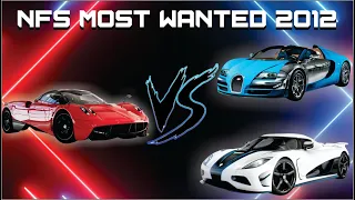 Pagani-huayra VS Bugatti-veyron and Koenigsegg-agera | NFS Most Wanted 2012 | Final Race