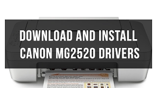 How to download and install Canon MG2520 driver