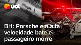 Vídeo mostra momento de acidente com Porsche em BH; passageiro morreu