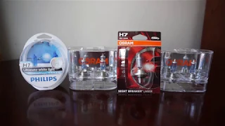 Philips DiamondVision vs OSRAM Night Breaker Unlimited LASER Cool Blue Intense