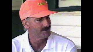 The great Fast Bowler Dennis Lillee working with the Victorian Cricket team quicks in early 1990's