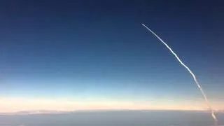 Space Shuttle Launch: Viewed From an Airplane. HD