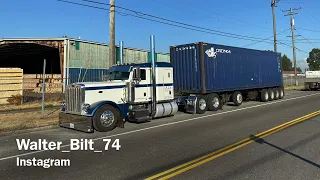 August 1, 2022 Понедельник, работа в порту на контейнера￼х, Peterbilt 389