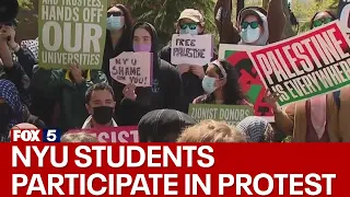 NYU students participate in Pro-Palestinian protest