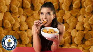 Most chicken nuggets eaten in one minute - Guinness World Records