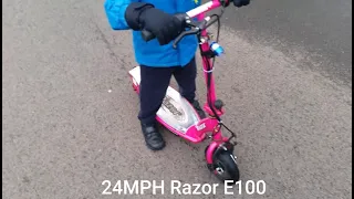 Fastest Razor E100 scooter seriously fast 24mph