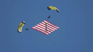 San Francisco Fleet Week Air Show 2023 US Navy Parachute Team LEAP FROGS