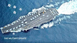 USS Gerald R. Ford aircraft carrier and F-18 acts quickly Enter Eastern Mediterranean Sea