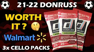 WALMART FIND!! 2021-22 Panini Donruss Soccer Cello Pack Retail Review Road to FIFA World Cup Qatar