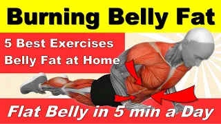 5 Exercises for Hanging Belly Fat in 5 min - Home Workout Abs on Everyday