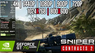 GT 710 GDDR5 | Sniper Ghost Warrior Contracts 2 - 4K, 1440p, 1080p, 900p, 720p, 1024x768, 800x600