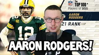 Rugby Player Reacts to AARON RODGERS (QB, Green Bay Packers) #3 The Top 100 NFL Players of 2021!