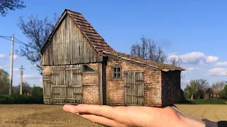 Painting A Miniature Barn Made From Styrofoam!