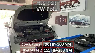 VW Polo 1.2 TSI DSG RSA (Stage2) | Stock: 90hp - 160 NM | Stage2 155hp - 250NM | Turbo Upgrade