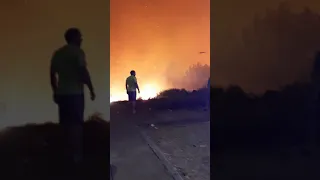 Incendio descontrolado   em seroa, Paços  de Ferreira