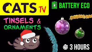 GAME FOR CATS - Christmas Ornaments & tinsels 🎄 BATTERY ECO 🔋 3 HOURS (CATS TV)