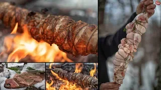 WRAPPED WHOLE CHICKEN - BUSHCRAFT SURVIVAL FOOD