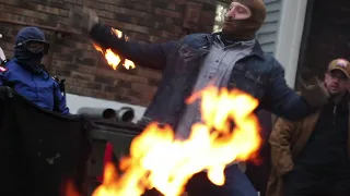 Stuntman Fire Burn Training