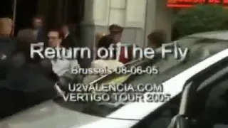 U2 arriving in Brussels for Vertigo Tour 2005