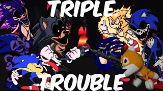 Triple Trouble but it's 1.5 Characters vs 2.0 Characters - Friday Night Funkin