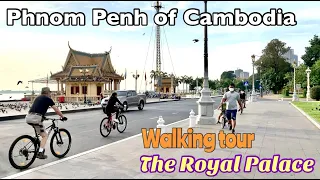 Walking Tour in front of the Royal Palace | Phnom Penh of Cambodia [09/May/2021]