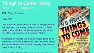 Movie Review: Things to Come (1936) [HD]