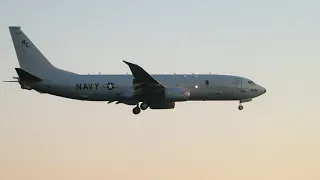 *RARE* US Navy Boeing P-8A Poseidon VP-4 "Skinny Dragons" [168431] Touch and Go at PDX 3/3