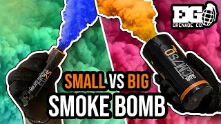 BIGGEST vs SMALLEST Smoke Bomb - Smoke Grenades - Enola Gaye full range