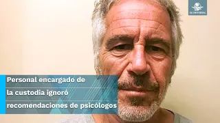 Negligencias y errores permitieron el suicidio en prisión de Jeffrey Epstein