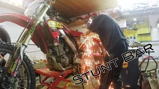 How To Make Stunt Bar for Dirtbike Custom Subframe for Wheelies (12 clock bar)