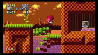 Sonic Mania Plus (Switch): Green Hill Zone Encore Mode Act 1 Speedrun 8/19/2018 (Knuckles) 32"01