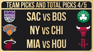 NBA Picks Today 4/5/2024 | NBA Bets Today NBA Predictions Today