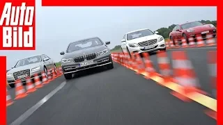 BMW 750i vs. Audi A8 vs. Mercedes S500 vs. Porsche Panamera GTS