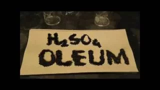 Sulfuric Acid vs Oleum in paper charring. //  Серная кислота и олеум обугливают бумагу.