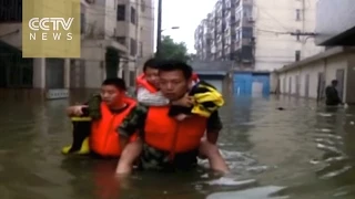 22 rescued from submerged village in eastern China