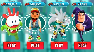 Subway Surfers vs Sonic Forces vs Om Nom: Run vs Agent Dash | Gameplay Mobile