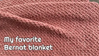 Bernat blanket yarn crochet patterns #4 Bernat baby blanket - Moss Stitch