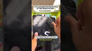 Little kid destroyed his ipad at train Station and send to us for repair 😱 Can we fix it ? 🤔
